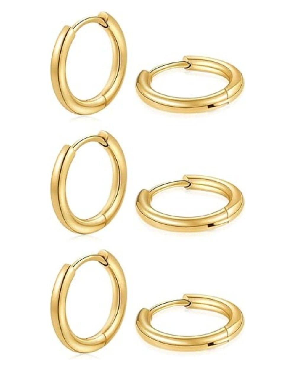 Huggie Hoop Earrings Small Hypoallergenic 14K Gold Plated Huggie Earrings For Women Simple Huggie Tiny Earrings