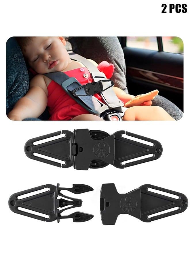 Anti Escape Car Seat Safety Clip Baby Harness Chest Clips, Baby Car Seat Straps Prevent Children/Kids Taking Their Arms Out of Child Car Seat/High Chairs/Strollers/Baby Reins(2 Pack)