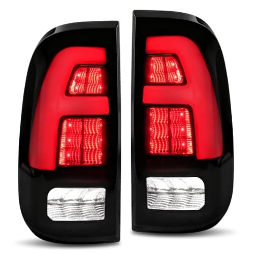 MAYELLO Plug & Play Full LED Tail Lights Smoked Black Rear Lamps Compatible with 1997–2003 Ford F-150,1999–2007 F-250 F-350 F-450 F-550 F650 Pickup, Murdered-Out Style Upgrade
