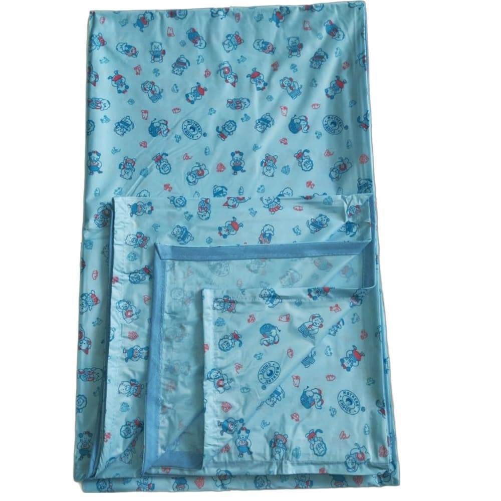 Mothers Choice Waterproof Plastic Bed Mattress ProtectorUrine Sheet for AdultBaby Pets Large Size 135 X 87 CM Pack of 1 Blue