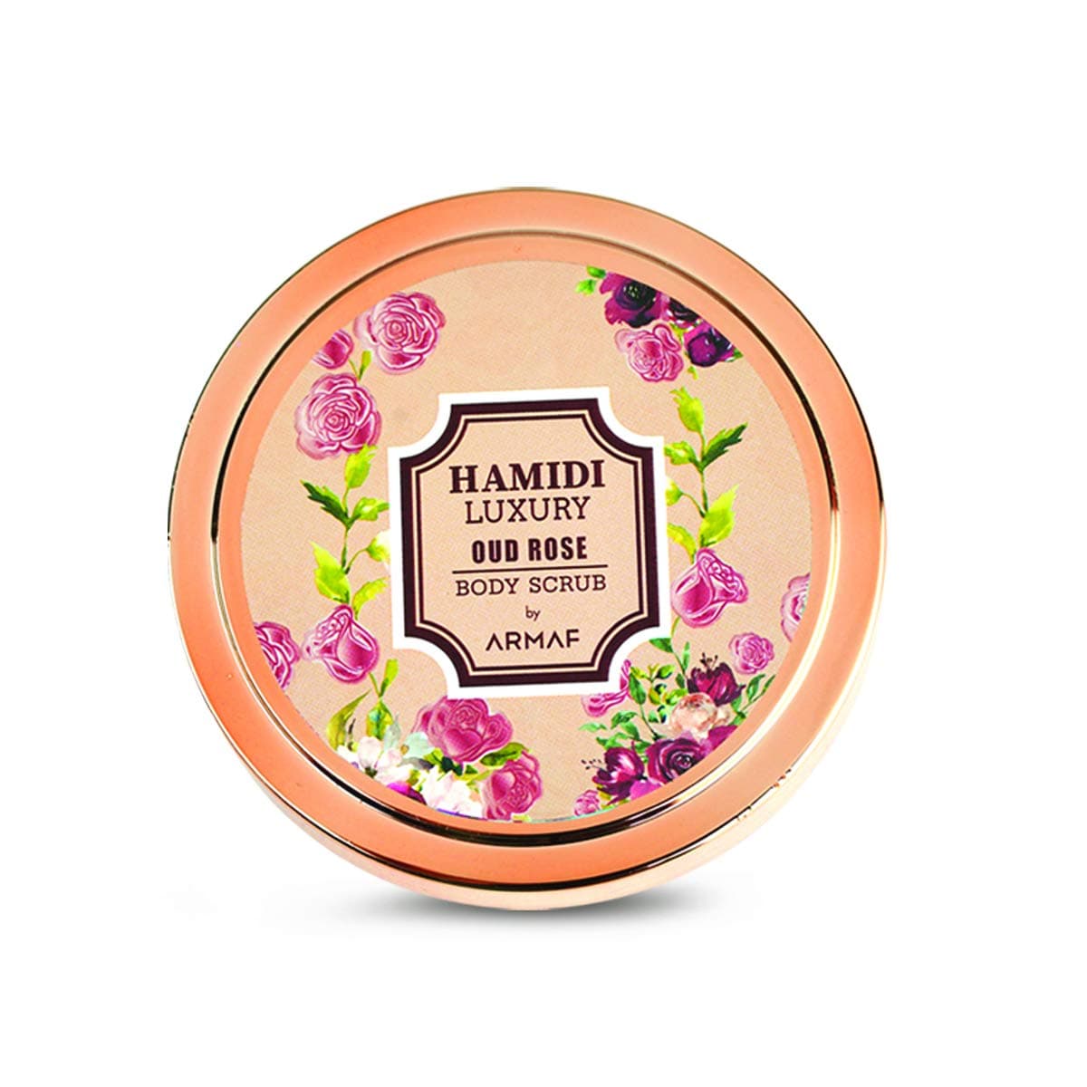 Hamidi Luxury Women Oud Rose Body Scrub 250ML NonAlcoholic Feel Reinvigorated Replenished Restored Cleanses and Softens Skin