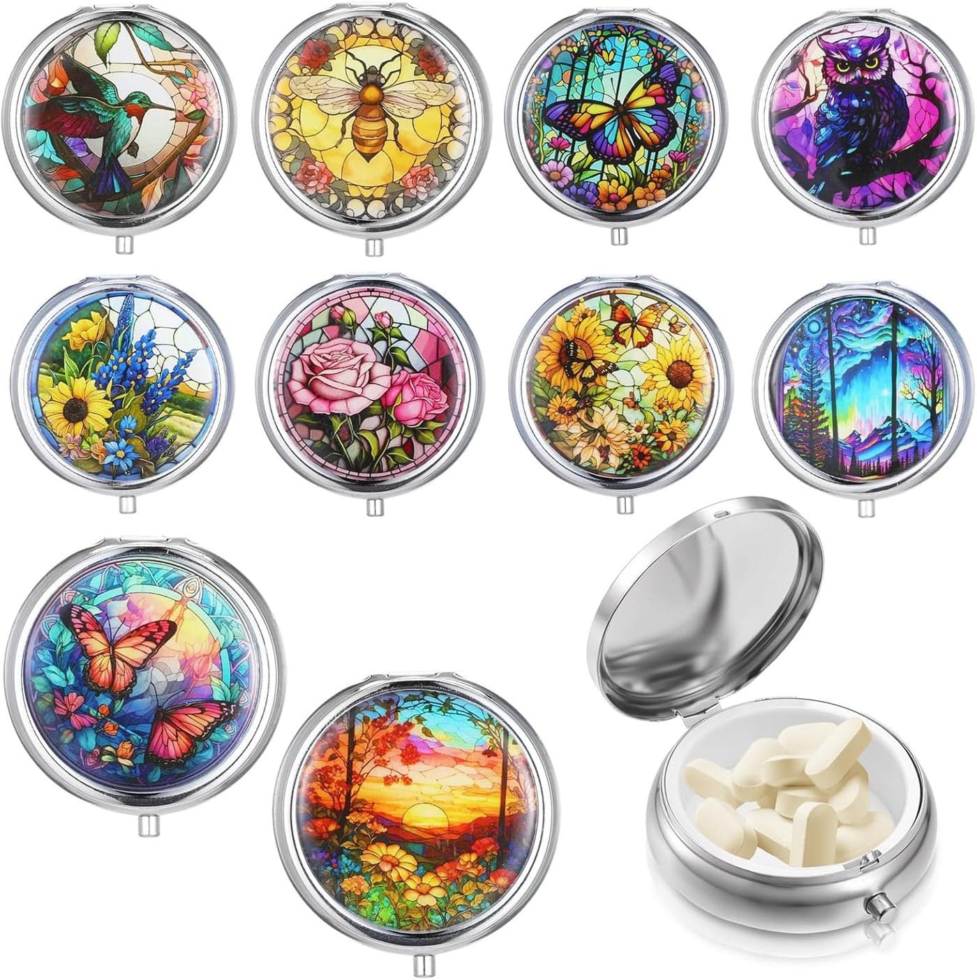 Cute Metal Pill Organizer for Travel