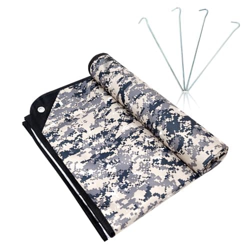 Wild Masquerade:LYN Heavy Duty Camo/Camouflage Transformative Emergency Survival Blanket/Tent-XL,Thermal Space Mylar Waterproof with Stake for Camping,Army,Tarp,Hiking,Mountaining&Survival Gear