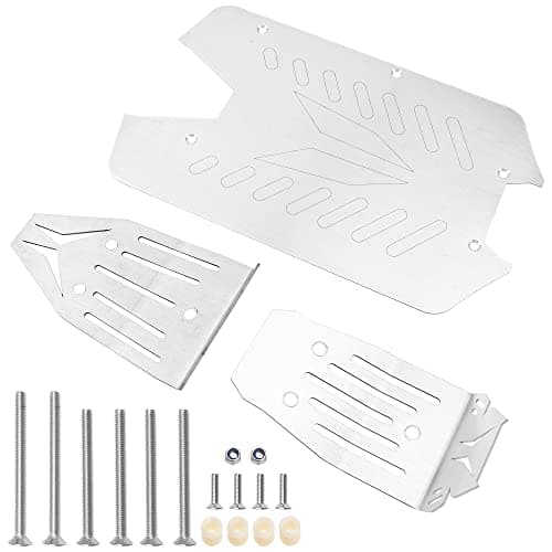 ShareGoo Stainless Steel RC Skid PlateRC Chassis Armor Guard Plate Upgrade Parts Compatible with Arrma 110 Vorteks 4x4 Big Rock 3S RC Car
