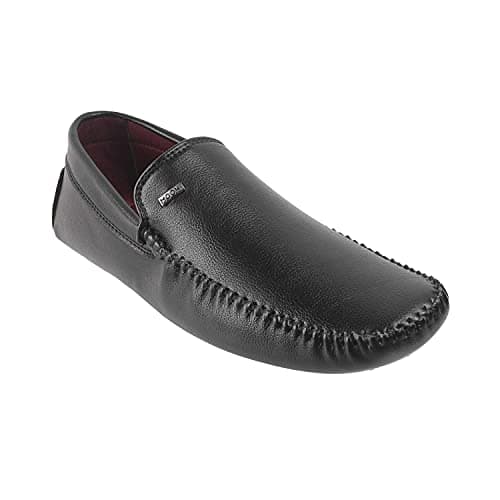 Mochi Men's Black Formal and Casual Stylish Faux Leather Loafer Shoes UK/8 EU/42 (71-8490)