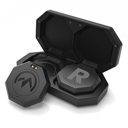 OutdoorMaster Update Ski Helmet Headphones, True Wireless Bluetooth with Charging Case, Drop-in Headphones HD Speaker Chip Compatible with Audio Ready Snowboard Helmets-Pure Black