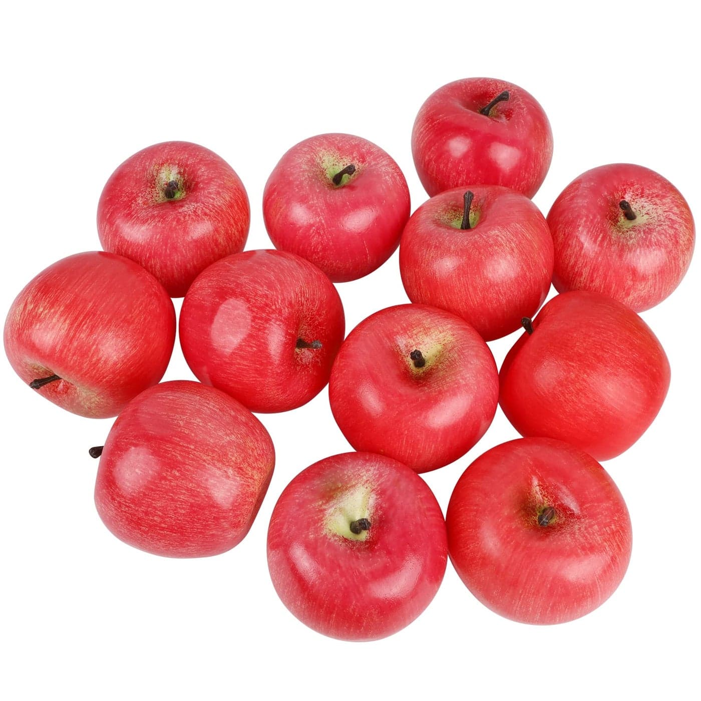 Cllayees Fake Fruit Artificial Apples Set of 12 Decorative Fruit Lifelike Faux Apples Realistic Fruits Apple Decorations for Kitchen Realistic Fake Fruits Party Props Home Decor