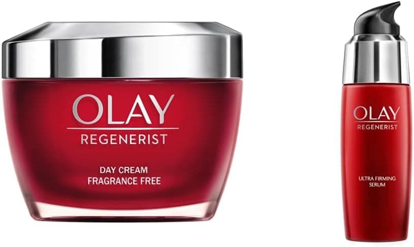 Olay Regenerist Face Cream For Women Moisturiser Fragrance Free 50 ml Regenerist Face Serum Ultra Firming Peptide Day Serum 50 ml