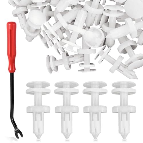 Xislet 101-Pcs GM Door Panel Retainer Clips Included Plastic Fastener Removal Tool Compatible with GM Cars and GMC C1500/C2500/C3500/K1500/K2500/K3500 Replace OE 15960325