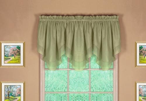 Todays Curtain Emelia Original Voile Ascot 25 Dusty Leaf 40 W x 25 L