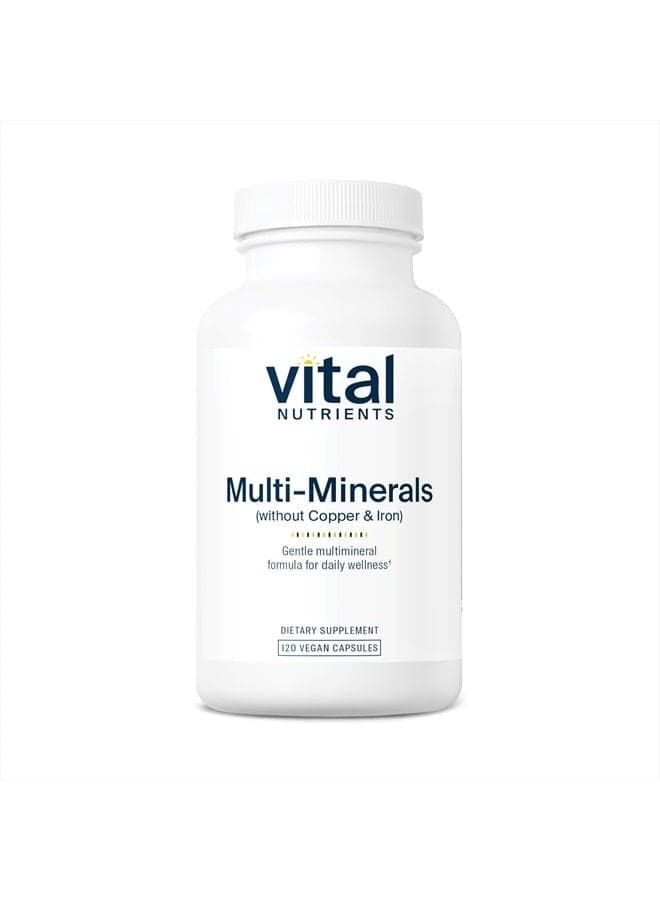 Multi-Minerals - Citrate/Malate Formula (No Copper or Iron) - High Potency Gentle Formula with High Nutritional Value - 120 Vegetarian Capsules per Bottle