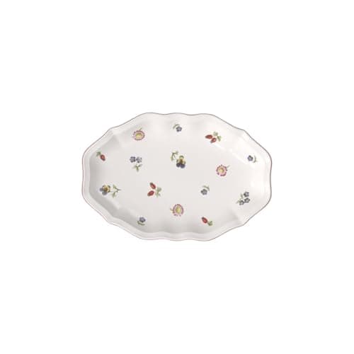 Villeroy & Boch Petite Fleur Pickle Dish/Gravy Stand, Premium Porcelain, Made in Germany, 9.5 x 6.25 in
