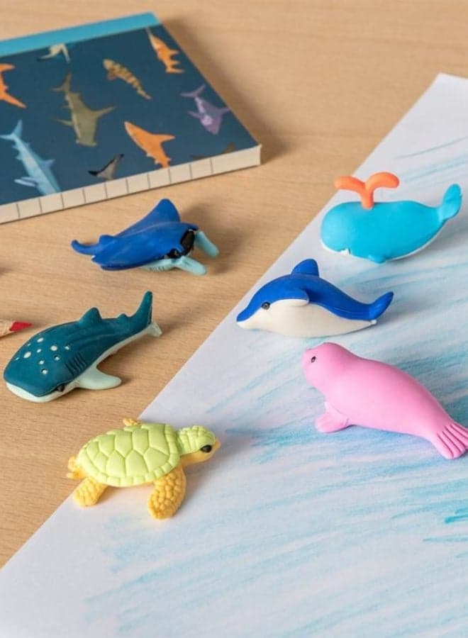 Ocean Animal Erasers – Fun and Cute Erasers for Kids Featuring Sea Creatures – Ideal for School, Art Projects, and Gifts