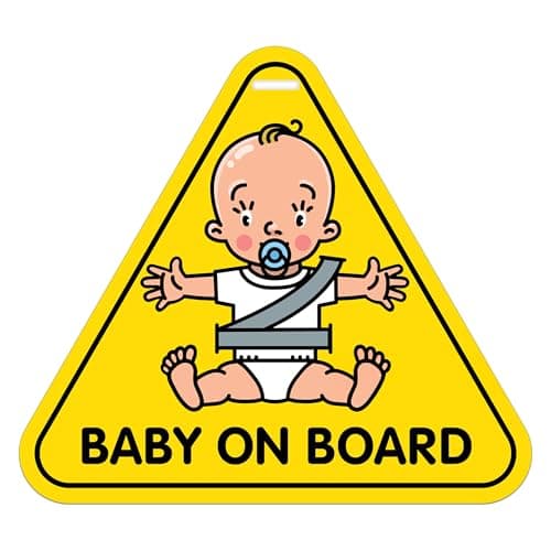 Goelite Baby On Board Car Sign, Window Hanging Safety Decal for Sleeping Child, Vehicle Warning Sticker