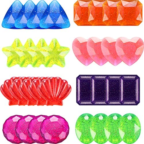 Aoriher 32 Pcs Big Dive Gem Pool Toys Colorful Precious Diving Toys Sinking Swimming Pool Treasure for Bath Beach Game Party Decorations Multicolor