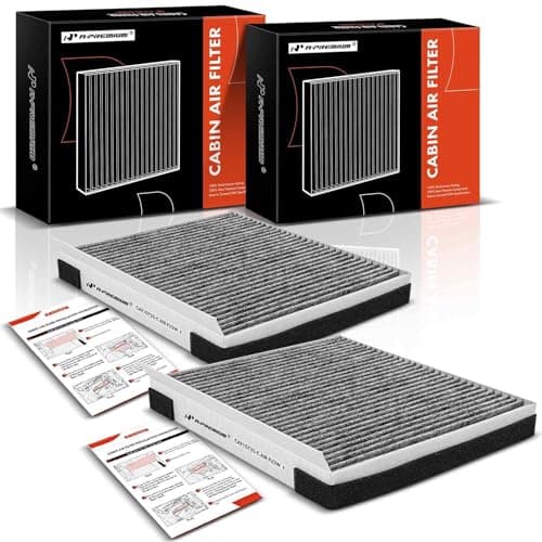A-Premium 2-PC Cabin Air Filter with Activated Carbon Compatible with Hyundai, Kia & Genesis Vehicles - Equus, Genesis, Santa Fe, K900, Stinger, Telluride, G70, G80, G90, GV80 - Replace# 97133-3M000