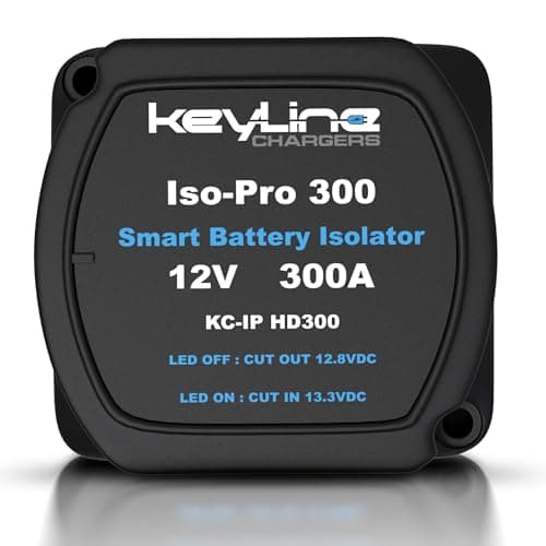 Dual Battery Isolator Heavy Duty 300 AMP 1000 AMP Peak Voltage Sensitive Relay VSR for 12 Volt Systems - Works with All Batteries Types Including Lithium and LiFePO4