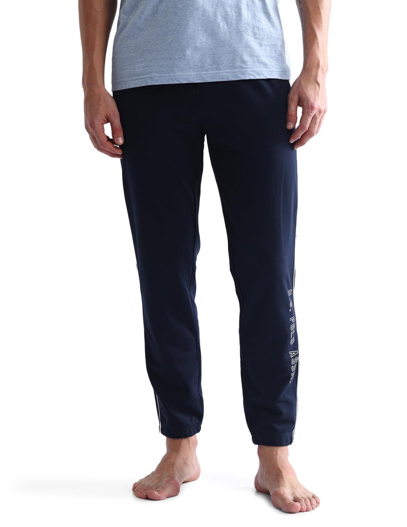 U.S. POLO ASSN. Men's Pure Cotton Solid OJ003 Joggers - Pack of 1(Navy M)