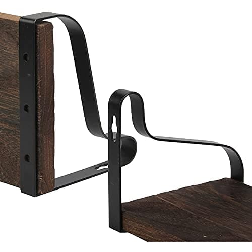 ecofynd 5 inches Shelf Brackets for Floating Shelves | L Shaped Corner Brace Joint Angle Farmhouse Decorative Metal Wall Bracket(SB007, 2 Pack)
