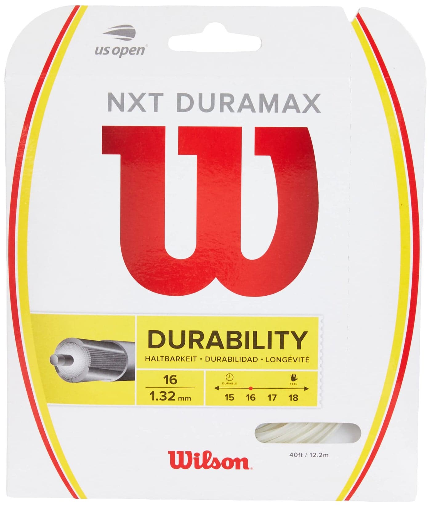 Wilson NXT Duramax 16 Tennis String - Set, White