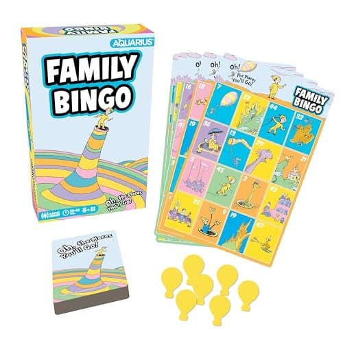 Aquarius Oh The Places Youll Go Family Bingo Game Fun Family Party Game for Kids Teens Adults Entertaining Game Night Gift Officially Licensed Merchandise