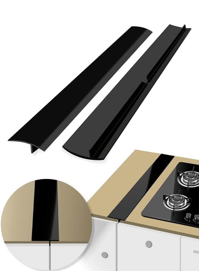Stove Gap Covers (2-Pack, 21 Inches),Heat-Resistant Silicone Oven and Stove Side Gap Filler, Fits Between Countertop, Stovetop,Easy to Clean Kitchen Gap Cover