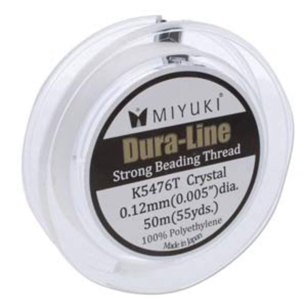 Miyuki DuraLine Beading Thread Durable Braided String Crystal 012 mm in Diameter 50Meter Spool