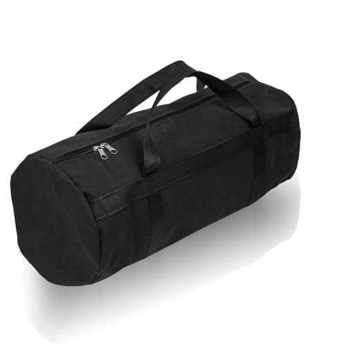 LEXICHER 24 Grill Tool Storage Bag Canvas Black Unisex Classic Style 60x24x24 cm24 94 94 inches Zipper Closure Hand Strap Perfect for Outdoor Grilling Camping Hiking