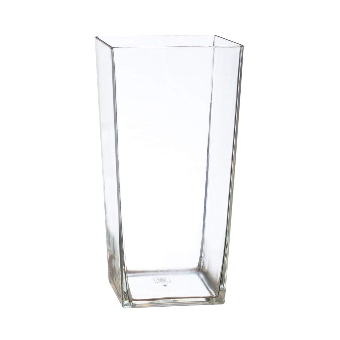 Royal Imports Flower Vase Acrylic Square Tapered Decorative Tabletop Centerpiece for Home Decor Wedding Bouquet Floral Gift Arrangement Non Breakable Plastic 5X10 Tall Cube Shape Clear