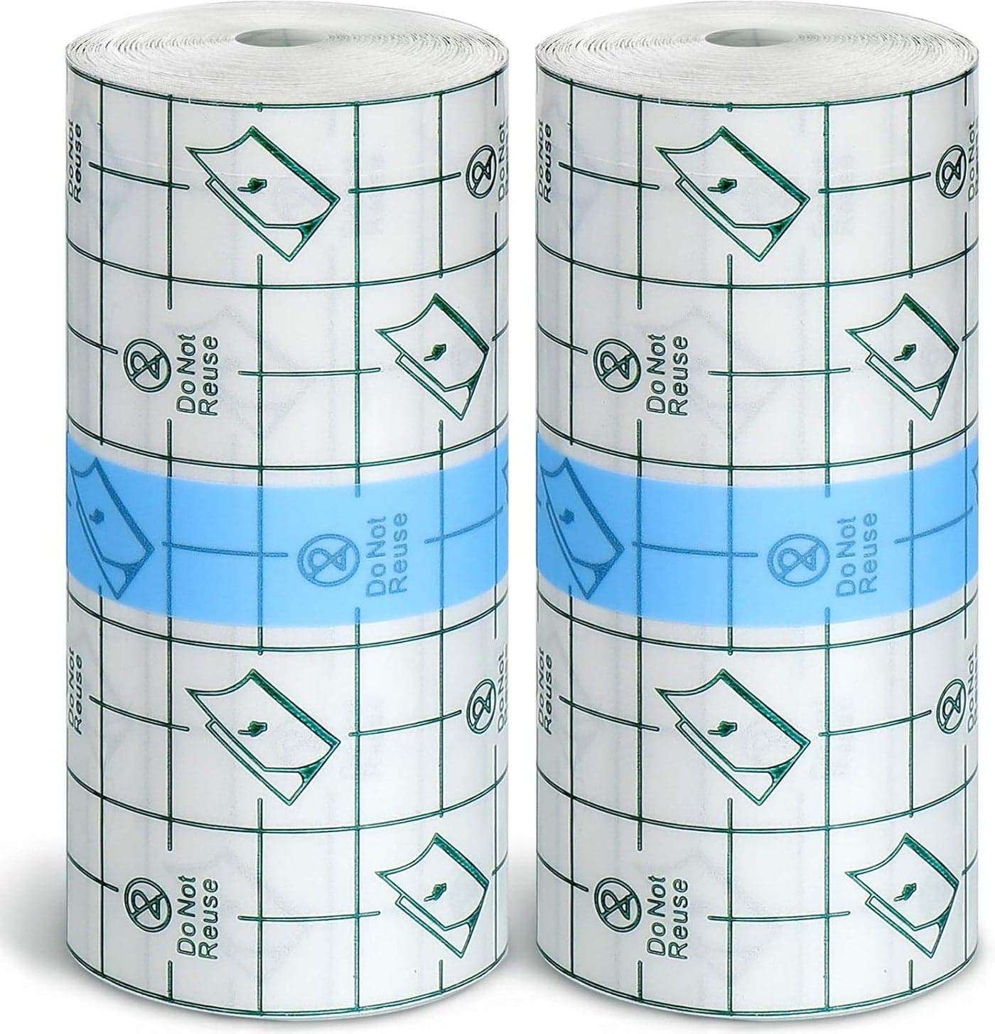 Tondiamo 2 Pieces Transparent Stretch Adhesive Bandage Waterproof Bandage Clear Adhesive Bandages Dressing Tape 4 Inch x 1094 Yard