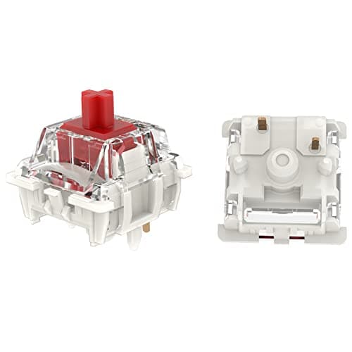 GATERON G Pro 3.0 Switches Pre-lubed 5 pinS RGB Linear for Gaming Mechanical Keyboard (Red,35PCS)