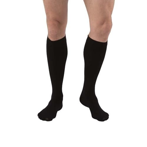JOBST Relief 15-20 mmHg Compression Stockings, Knee High, Closed Toe | Compression Socks for Women/ Men for Tired, Aching or Swollen Legs, Minor Varicosities | Black, Medium