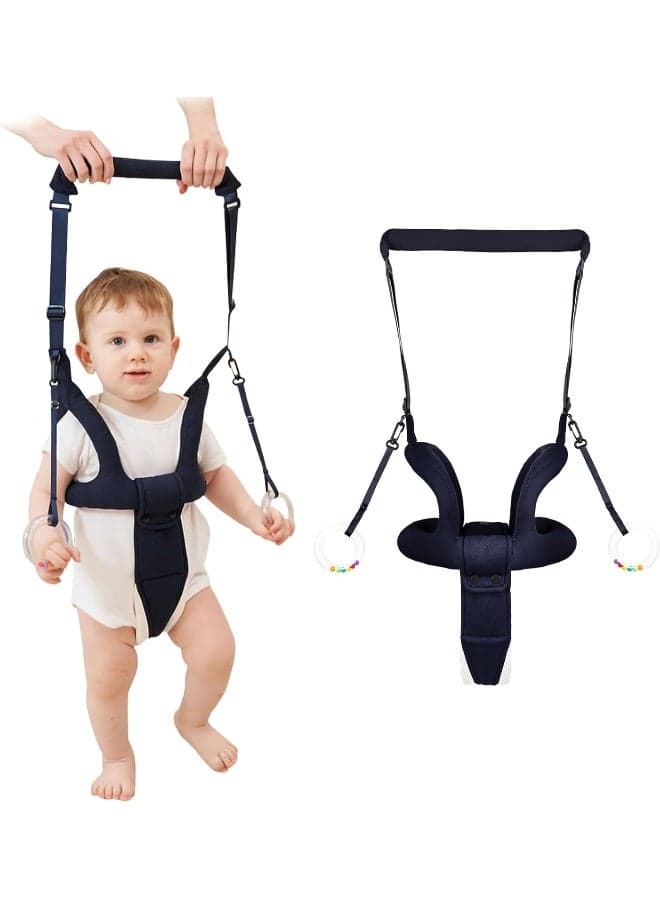 Ocanoiy Baby Walking Helper, Handheld Harness, Infant Toddler Walker Assistant Belt, Standing Support for Babies 8-16 Months (Dark Blue)
