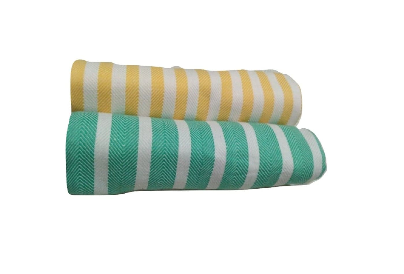 Cotton Colors - 2 Striped Bath Towels - Standard Towel (60" * 30 ") (Super Water Absorbent, Very Thin, Light Weight, Soft & Easy to Dry)_D241