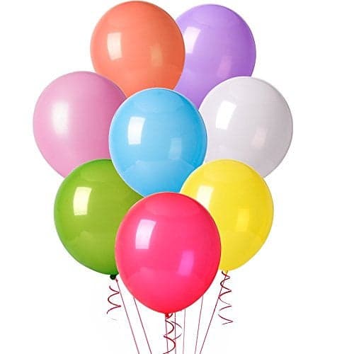 HK Balloons 9 Inches Assorted Colour Party Balloons -50 Pieces