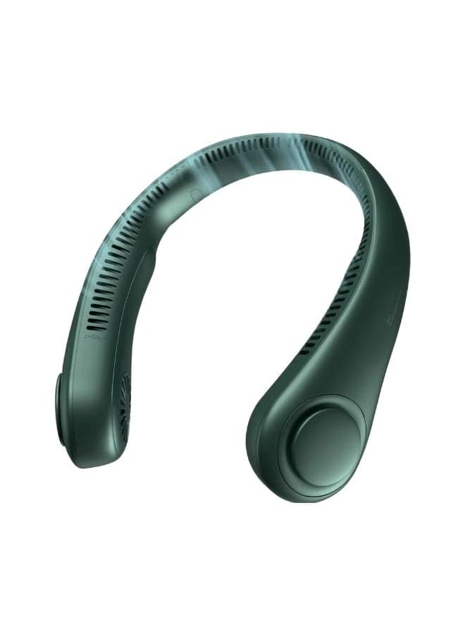 Hands Free Wearable Neck Cooler Bladeless Portable Fan Rechargeable Personal Cooling Device with Long Battery Life Quiet Operation Lightweight Design Ideal for Summer Travel Office and Outdoor Use