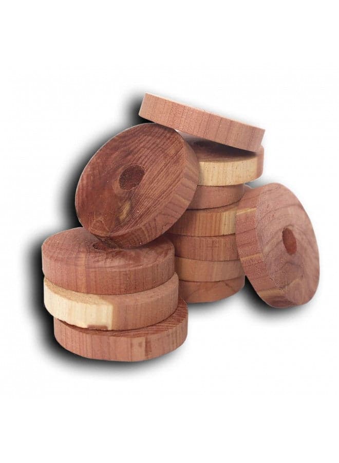 Household Essentials Cedar Fresh Cedar Rings, Pack of 6, Solid Eastern Red Cedar, Natural Moth and Odor Deterrent, Eco-Friendly and Chemical-Free, Perfect for Wire and Plastic Hangers, Natural