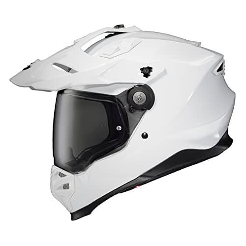 ScorpionEXO XT9000 Full Face Carbon Fiber Adventure Motorcycle Helmet with Pinlock Ready Shield Bluetooth Ready Speaker Pockets DOT ECE Solid Gloss White XLarge