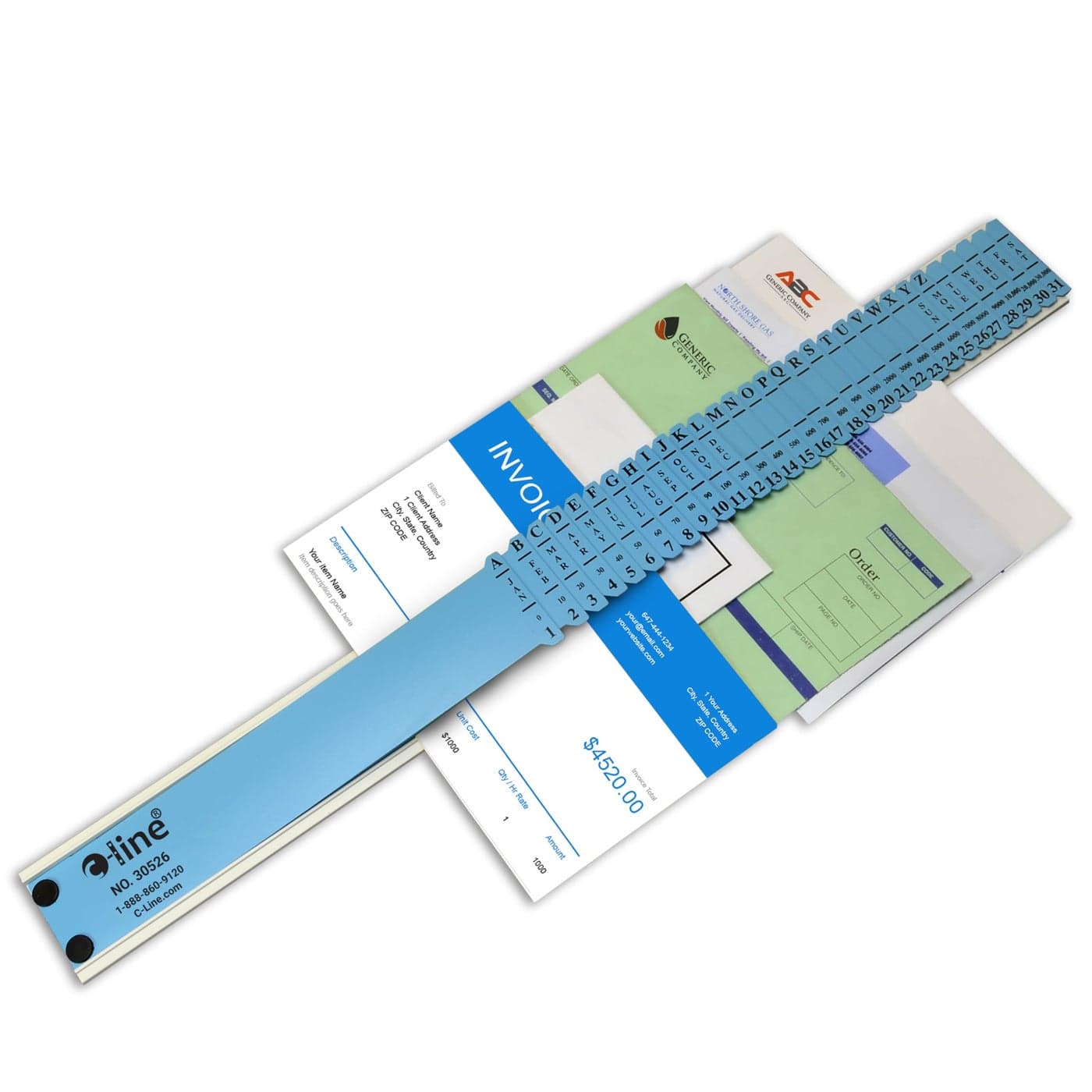 CLine AllPurpose Document Sorter 25 x 235 Inch Blue 30526