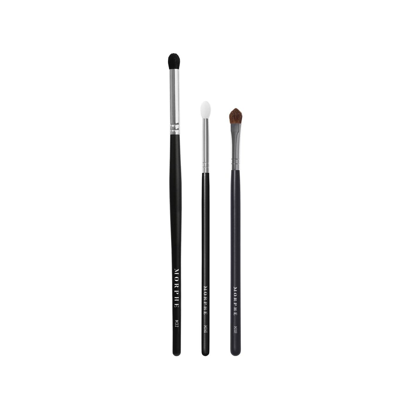 Morphe Glitter Eyeshadow Brush Trio Eyeshadow Brush Set for Precision Definition Shine Includes M709 M321 M760 For Cream or Powder Formulas 3 Count