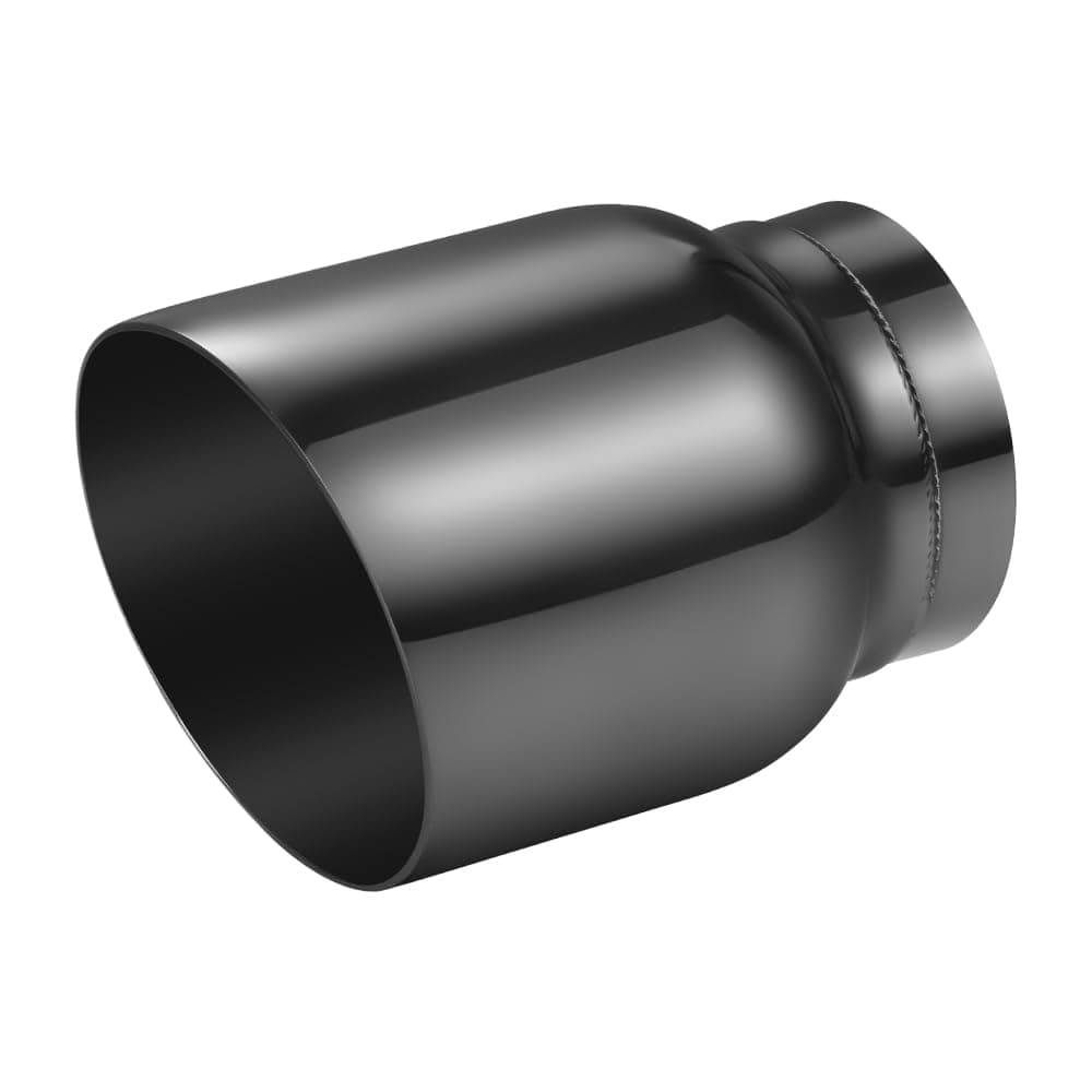 AKARCK Double Wall Exhaust Tips Black Chrome 3 Inlet Muffler Tip with Never Fading and Peeling Coating 3 Inlet 4 Outlet 5 Long