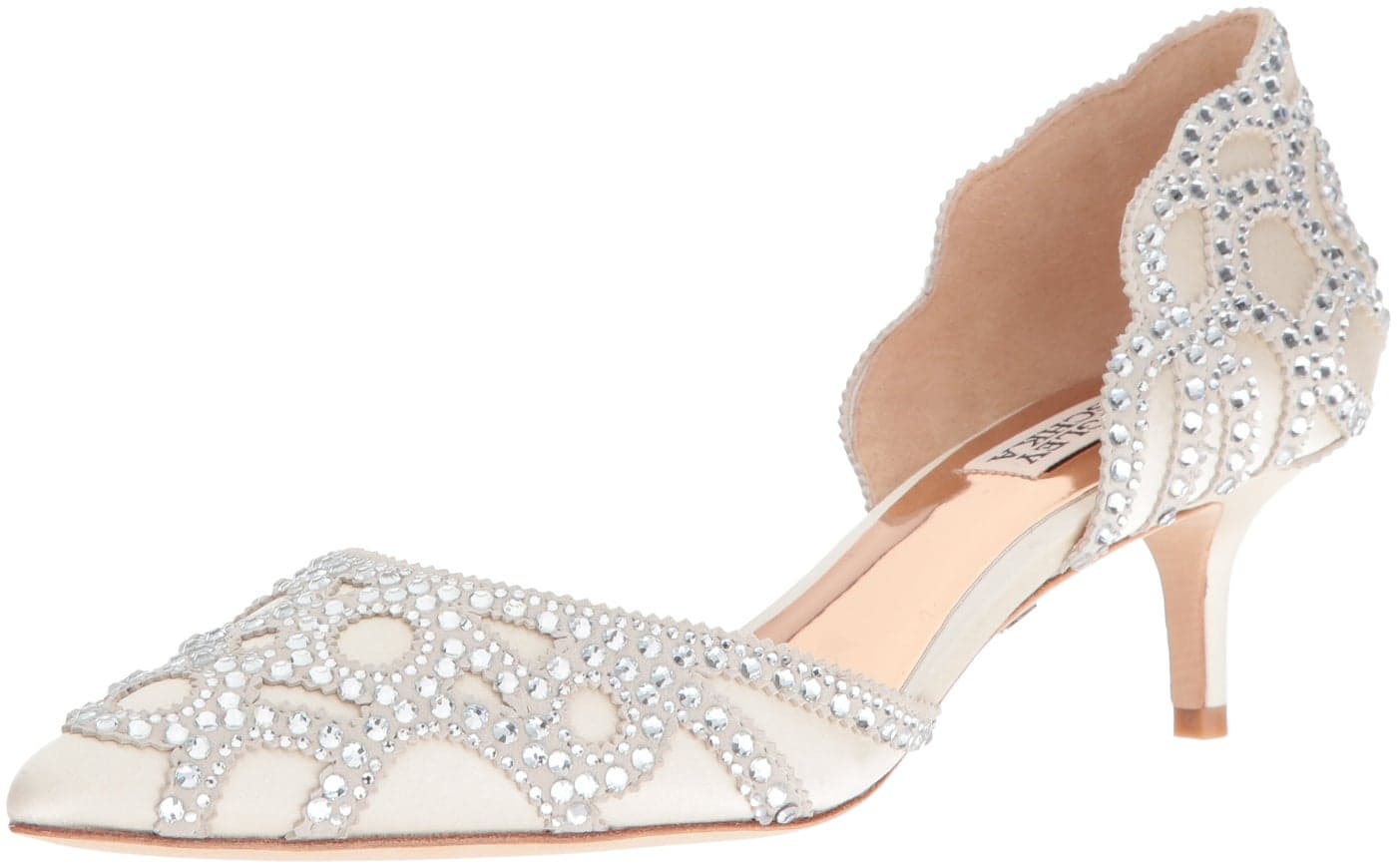 Badgley Mischka Women's Ginny Dress Pump, Ivory, 9 M US