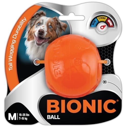 BIONIC Ball Dog Toy Medium Interactive Dog Chew Toy That Stands Up to The Toughest Chewers for Dogs Between 1535 lbs 715 kg