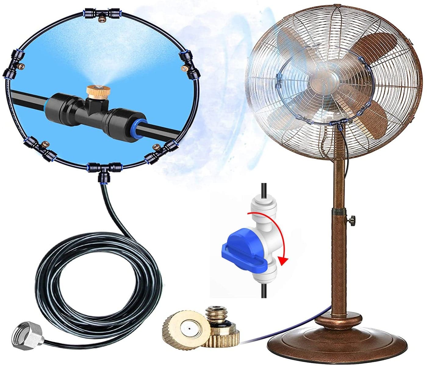 DIY Crafts 3X Pcs, Dual Function Drippers & Sprinklers, 360° Degree Drip Irrigation Adjustable Spray Refraction Watering Heads Atomizing Misting Spra (3X Pcs, Dual Function Drippers & Sprinklers)