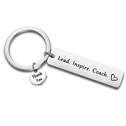 FEELMEM Coach Gift Lead Inspire Coach Keychain Thank You Gift for Cheer/Football/Baseball/Volleyball/Track