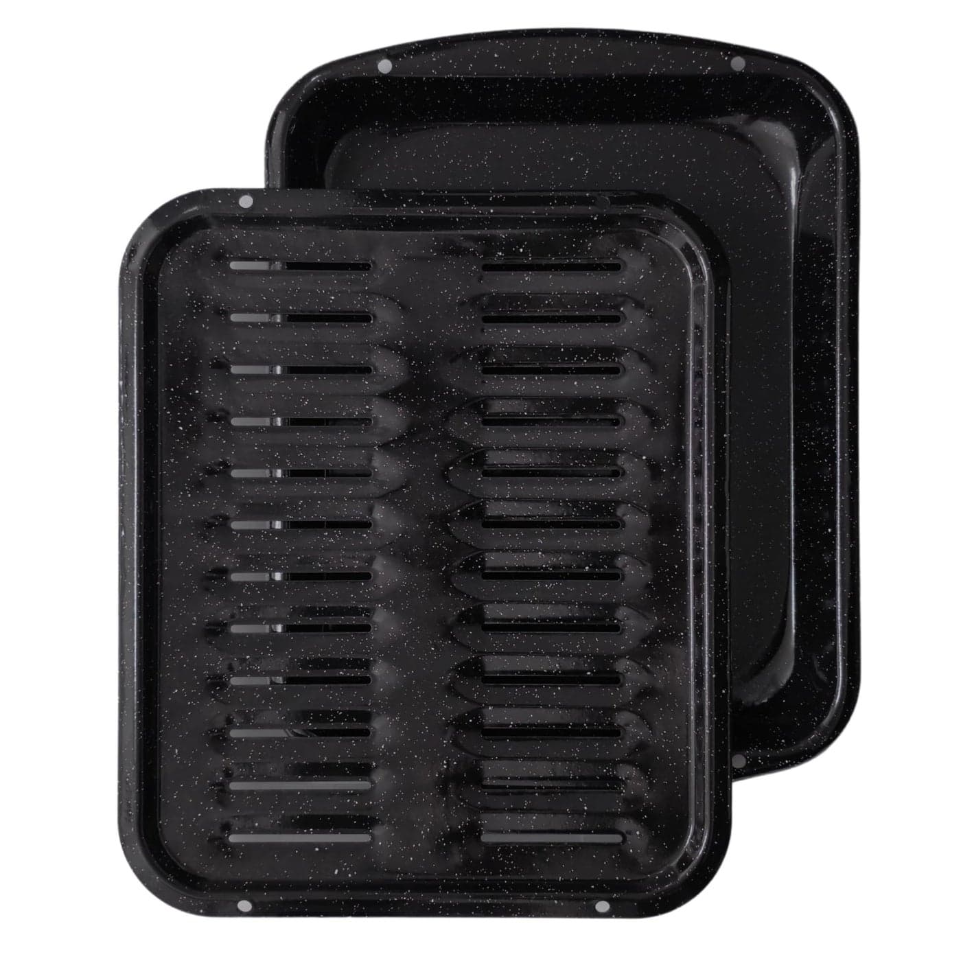 Broiler Pan for Oven Nonstick Porcelain Enamel Coated W 12 62 X L 1675 GE WB48X10056 Replacement for Oven With Rack Withstands High Temperatures Circulates Heat Evenly and Drains Fat