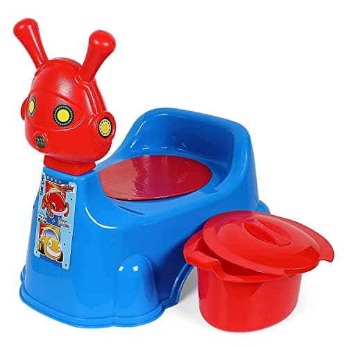Nabhya Robot Baby Potty Training Seat- Chair for Kids- Infant Potty Toilet Chair with Removable Tray & Closing Lid (Blue)