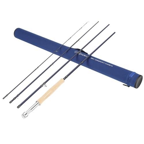 Raprance 8wt Fly Fishing Rod with Tube 4Sections Medium Fast Action Freshwater Fly Rod IM8 Carbon Fiber