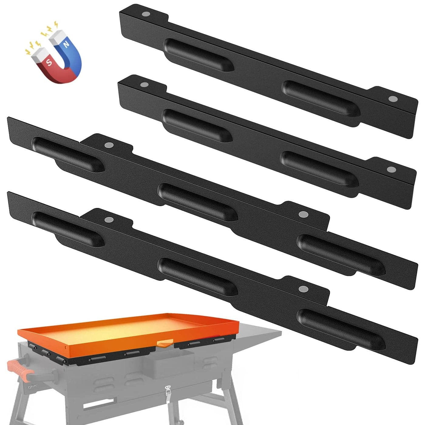 Wind Guards for Blackstone 28 Griddle MeWeBlue Blackstone Accessories Fit for Grill MeWeBlue 5016 Magnetic Stainless Steel Wind Screens Protect Flame Hold Heat Compatible with Hood