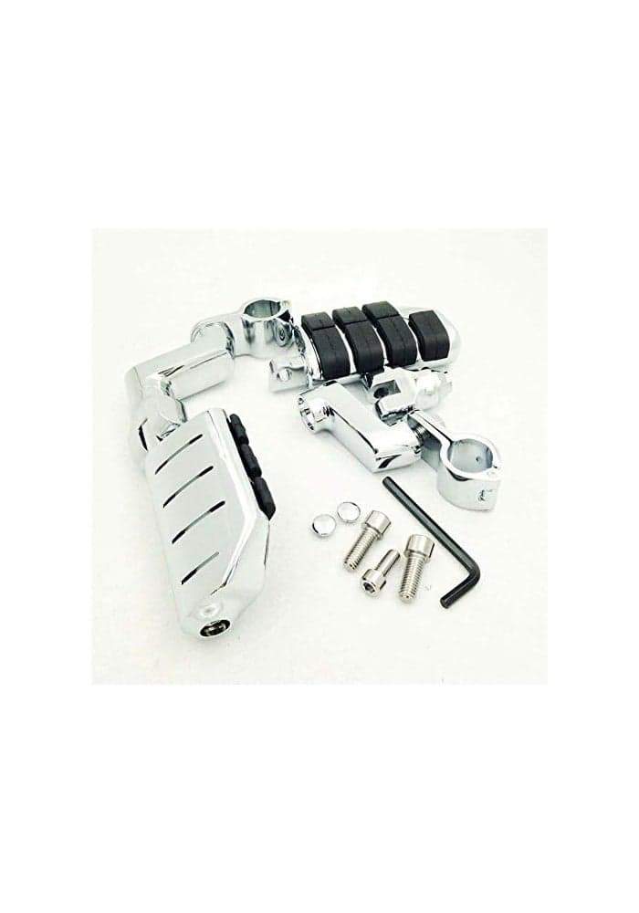 XKMT Chromed Highway Clamps 1.5" Large Foot Pegs for V-STAR Roadstar and KAWASAKI VULCAN